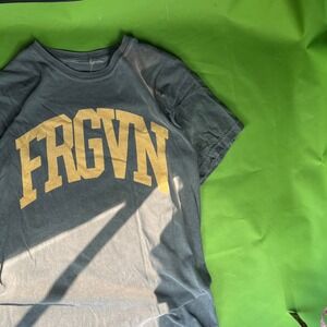 Medium FRGVN Mens T-Shirt Olive‎ Green Graphic Tee Casual Streetwear Cotton